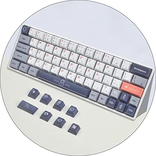 PBT-Tastenkappen, japanische Tastenkappe mit Kirschprofil, für MX-Schalter, mechanische Tastatur und optische Tastatur, englisches Layout (Aliens) von i Maifu Ray