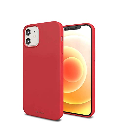 i-Paint Schutzhülle für iPhone 12 Mini 5.4 Zoll aus Silikon in Rot mit Mikrofaser-Innenseite – Solid Case Rot von i-Paint