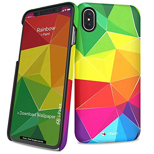 i-Paint iPhone X Schutzhülle Hardcase Regenbogen von i-Paint