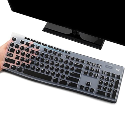 Tastatur-Schutzfolie für Logitech MK275 MK270 Tastatur, Logitech K200 K260 K270 MK200 MK260, ultradünn, Silikon-Tastaturabdeckung, Schwarz von i-Tensodo