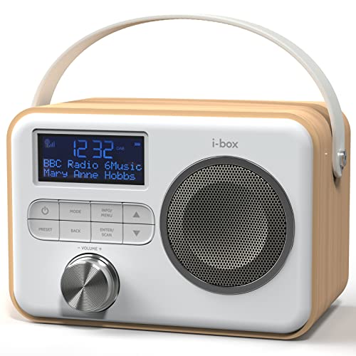 DAB-Radio tragbar, Bluetooth-Lautsprecher, DAB-Plus/DAB-Radio, FM-Radio, Netzbetrieb oder batteriebetrieben, tragbarer Bluetooth-Lautsprecher, USB-Aufladung für 10 Stunden Wiedergabe DAB-Radio tragbar, Bluetooth-Lautsprecher, DAB-Plus/DAB-Radio, FM-Radio, Netzbetrieb oder batteriebetrieben, tragbarer Bluetooth-Lautsprecher, USB-Aufladung für 10 Stunden Wiedergabe von i-box
