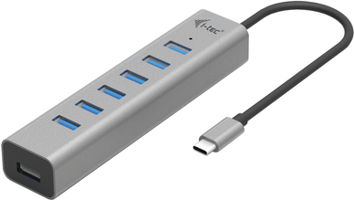 I-TEC USB-C Charging Metal HUB 7 Port ohne Netzteil (C31HUBMETAL703) von i-tec
