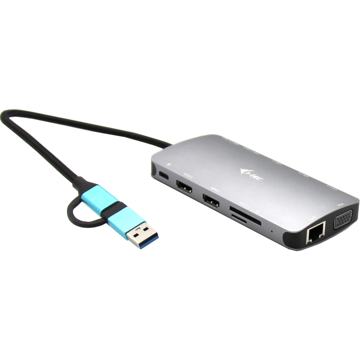 USB 3.0 USB-C/Thunderbolt 3x Display Travel Nano Dock LAN Power Delivery 100W, Dockingstation von i-tec