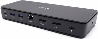 i-tec Thunderbolt 4 Dual DisplayPort Docking Station PRO + Power Delivery 92 W - Kabelgebunden - Thunderbolt 4 - 92 W - 3,5 mm - 10,100,1000,2500 Mbit/s - Schwarz (TB4DUALDPDOCKPDPRO) - Sonderposten von i-tec