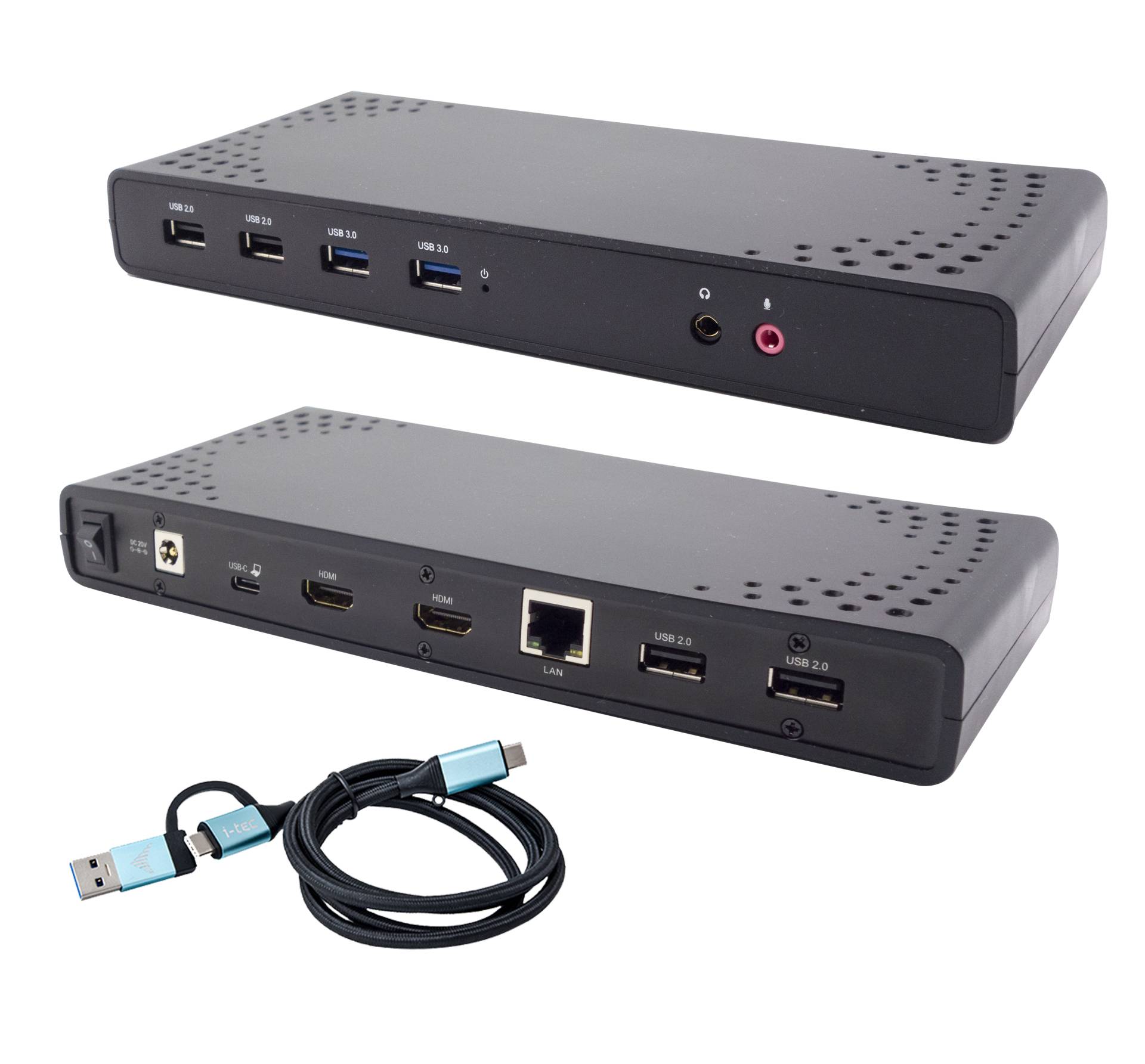 i-tec USB 3.0/USB-C/Thunderbolt, 2x HDMI Docking Station + PD 85 von i-tec