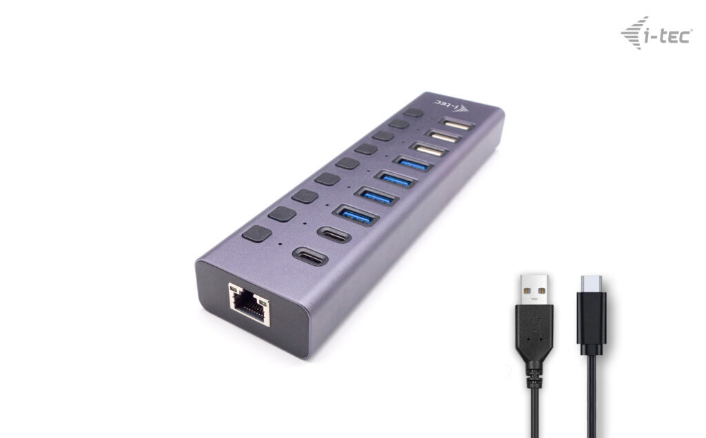 i-tec USB 3.0/USB-C Charging HUB 9port LAN + Power Adapter 60W von i-tec