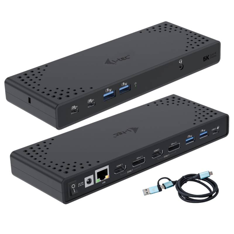 i-tec USB 3.0 / USB-C / Thunderbolt 3 Dual Display Docking Station Gen2 + Power Delivery 100W von i-tec