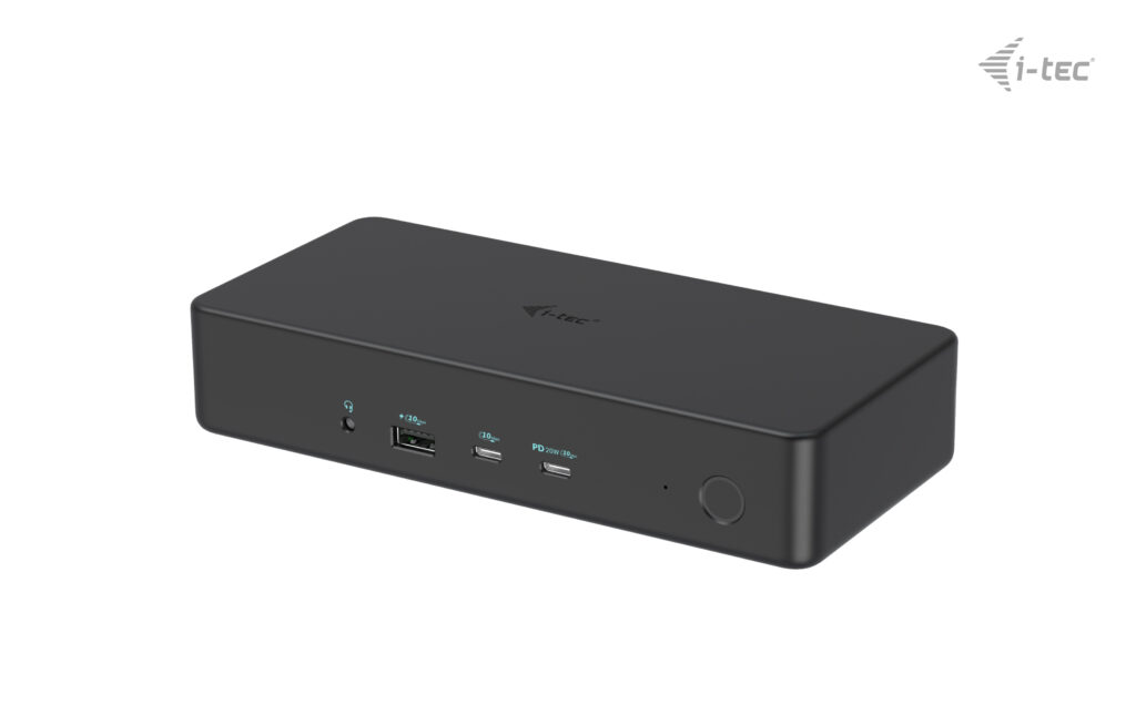 i-tec USB 3.0 / USB-C Dual Display Docking Station + PD 100W [2x HDMI, 2x DP-Port, 2x USB-C Gen 2, 5x USB 3.2 Typ A, 1x GLAN] von i-tec