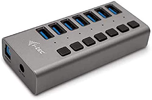 i-tec USB 3.0 HUB 7-Port mit Externem Netzadapter 36W - 7x USB 3.0-Anschluss, Kompatibel mit Laptop, Tablet, PC i-tec USB 3.0 HUB 7-Port mit Externem Netzadapter 36W - 7x USB 3.0-Anschluss, Kompatibel mit Laptop, Tablet, PC von i-tec