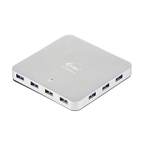 i-tec USB 3.0 Metal Charging HUB 10 Port mit externem Netzadapter 10x USB Ladeport, ideal für Notebook Ultrabook Tablet PC , Windows Mac Linux von i-tec
