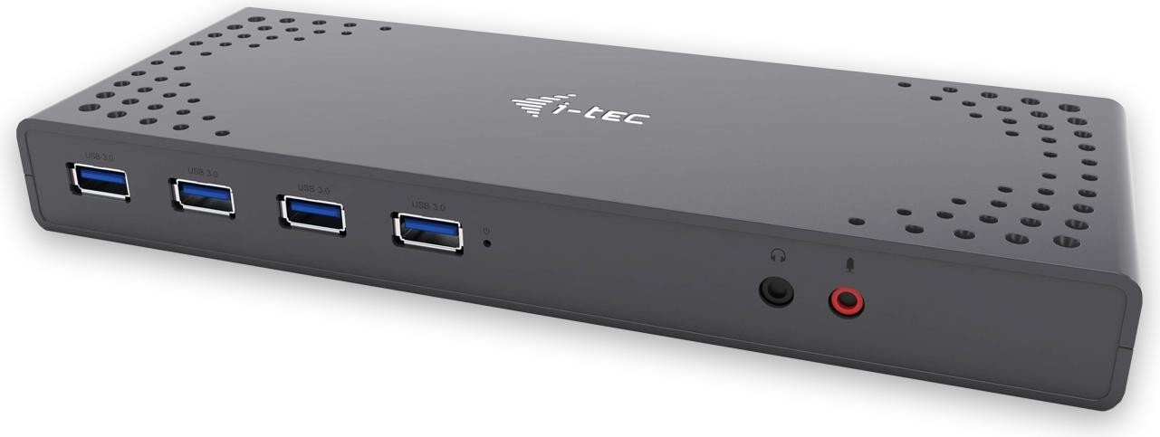 i-tec USB-C/A DOCKING STATION - Kabel - USB 3.0 (3.1 Gen 1) Type-C - USB Type-A,USB Type-C - 3,5 mm - 10,100,1000 Mbit/s - 5120 x 2880 Pixel (CADUAL4KDOCK) von i-tec