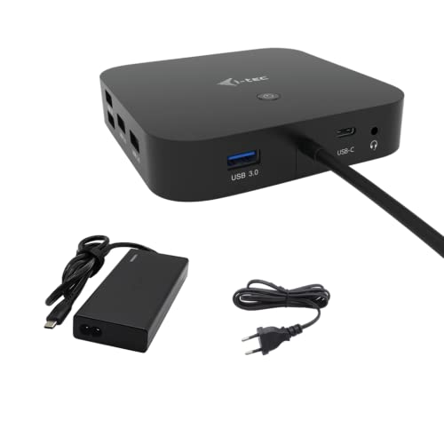 i-tec USB-C 3x4K Dockingstation mit 100W Stromversorgung - 2X DisplayPort, 1x HDMI, 1x USB-C 3.2 Gen2 10 Gbps, 1x USB-C 3.2 Gen2 10 Gbps + PD, 3X USB-A 3.2 Gen1 5 Gbps, 2X USB 2.0, GLAN, Mic/Audio von i-tec