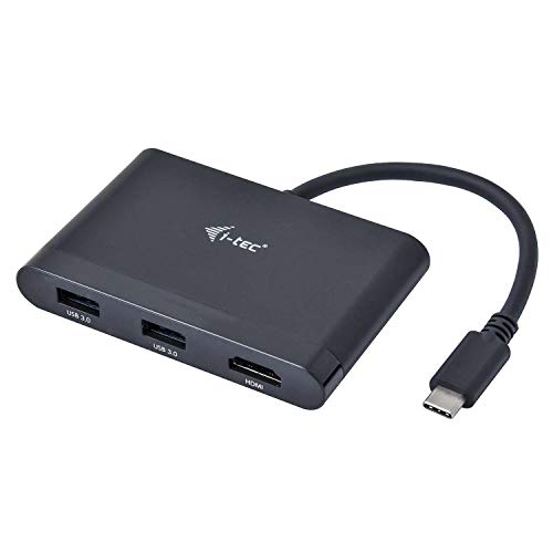 i-tec USB-C 4K HDMI/Multifunktionsadapter mit Power Delivery Funktion 1x HDMI 2x USB 3.0 1x USB-C Power Delivery/Data für Windows MacOS Android Chrome OS Thunderbolt 3 Kompatibel von i-tec