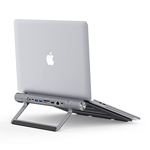 i-tec USB-C Dockingstation mit Metallständer - 1x HDMI, 2X USB 3.2 Gen1, 1x USB-C 3.2 Gen1, 1x GLAN, 1x SD, 1x MicroSD, Audio/Mik für Laptops bis-zu Einer Größe von 15,6″ und 3kg von i-tec