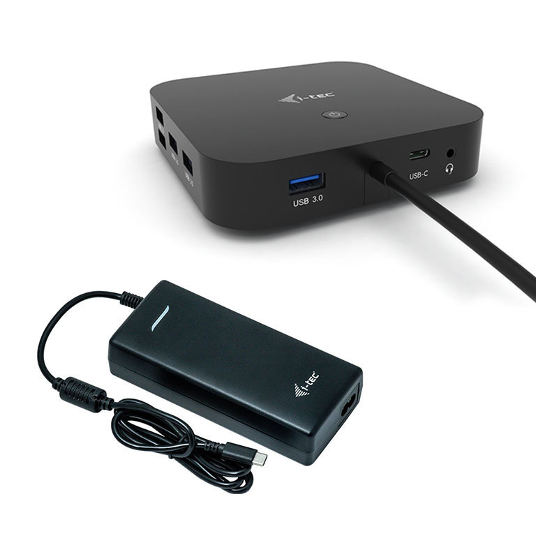 i-tec USB-C Dual Display Docking Station with Power Delivery 100 W + i-tec Universal Charger 112 W von i-tec