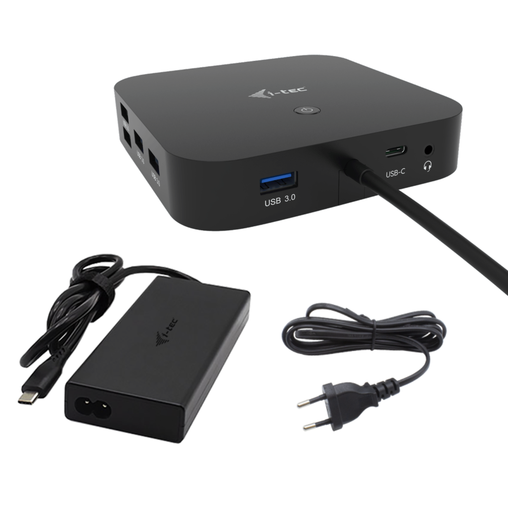 i-tec USB-C HDMI Dual DP Docking Station mit Power Delivery 100 W + i-tec Universal Charger 100 W von i-tec