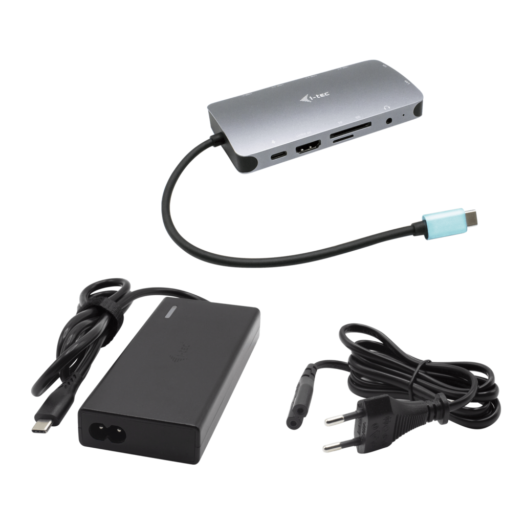 i-tec USB-C Metal Nano Dock HDMI/VGA with LAN & Power Delivery 100 W & Charger 77W von i-tec