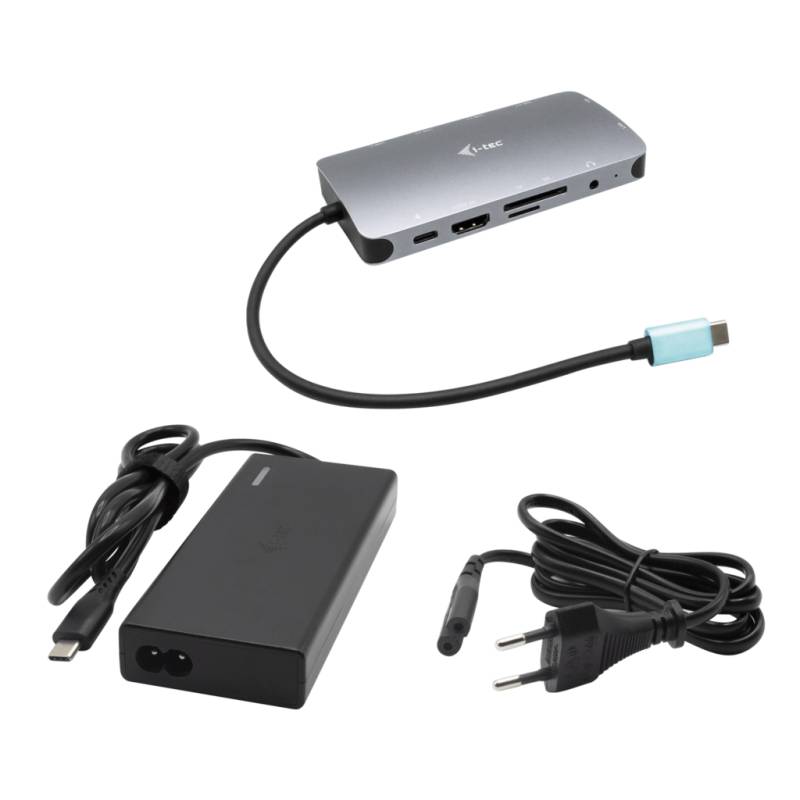 i-tec USB-C Metal Nano Dock HDMI/VGA with LAN & Power Delivery 100 W & Charger 77W von i-tec