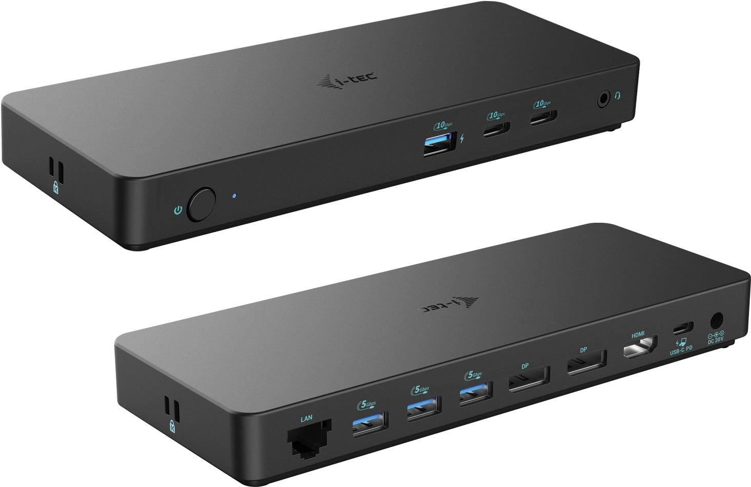 i-tec USB-C Triple Display Docking Station Gen 2 Pro + Power Delivery 100W - Kabelgebunden - USB 3.2 Gen 1 (3.1 Gen 1) Type-C - 100 W - 3,5 mm - 10,100,1000 Mbit/s - Schwarz (C31TRIPLEDOCKPDPRO2) von i-tec