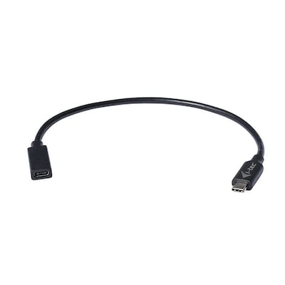 i-tec USB-C Verlängerungs-Kabel St./Bu. 30cm schwarz von i-tec