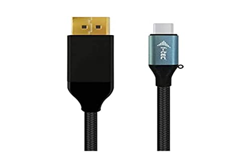 i-tec USB-C auf DisplayPort Kabel 4K / 60 Hz 200cm, Ist mit G-Sync/Freesync, HDR 400 – 1000 kompatibel von i-tec