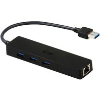 i-tec USB HUB Slim 3-Port USB 3.0 + RJ-45 Gigabit Ethernet Adapter schwarz von i-tec