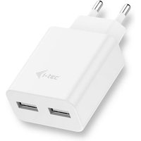 i-tec USB Power 2 Port Netzladegerät 2,4A weiß 110-240V CHARGER2A4W von i-tec