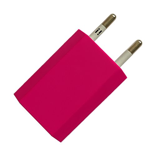 [i!®] USB Netzteil Ladegerät Steckdosenadapter Stecker 5V 1A pink von i!