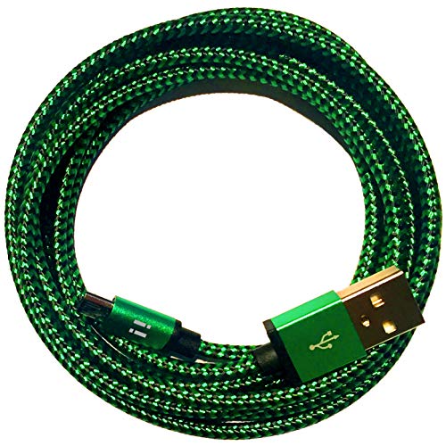i! - 3X 2m Premium Nylon Micro USB Ladekabel Datenkabel Set für Handy Tablet Smartphone - grün von i!