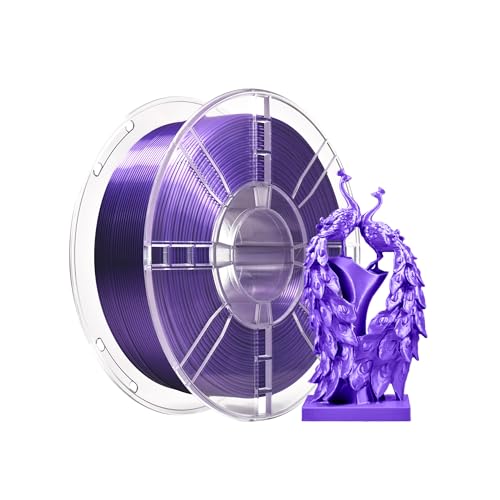 iBOSS PLA Plus (PLA+) 1,75 mm Glänzend Seide 3D Drucker Filament, Maßgenauigkeit +/- 0,02 mm, 1 kg Spule (2,2 lbs) 3D Printer Filament, Silk Lila von iBOSS
