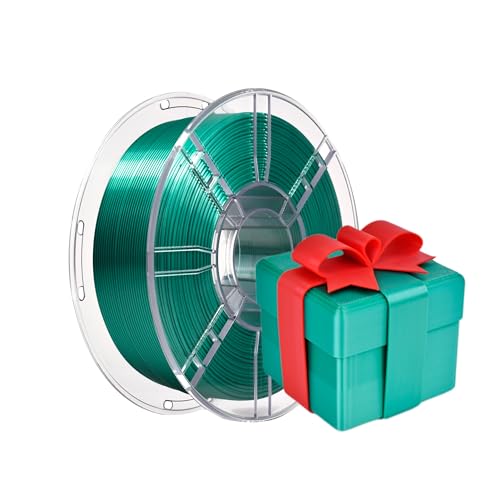 PLA Plus (PLA+) Shiny Silk 3D Printer Filament 1,75mm, Silk PLA+ Filament 1,75 Dimensional Accuracy +/- 0.02 mm, 1kg Spule(2,2 lbs) für FDM 3D Drucker (Silk Grün) von iBOSS