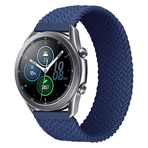 iBazal 20mm Armband Nylon Kompatibel mit Samsung Galaxy Watch 6/5 40mm 44mm/5 Pro 45mm/Galaxy Watch 6 Classic 43mm 47mm/4/4 Classic 42mm 46mm/Galaxy 3 41mm/Galaxy Active/Active2/Galaxy 42mm Blau(XS) von iBazal