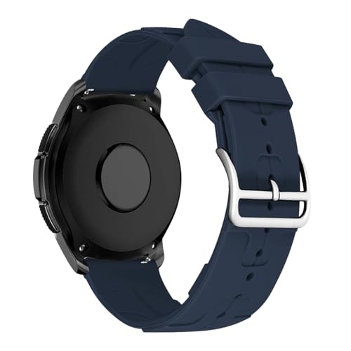 iBazal Kompatibel mit Samsung Galaxy Watch 7/6/5/4/FE 44mm 40mm/Galaxy Watch 5 Pro 45mm/Watch 4/6 Classic 47mm 46mm 43mm 42mm/Watch 3 41mm/Active 2/Watch 42mm Armband Silikon Gummi Sport Band - Blau von iBazal