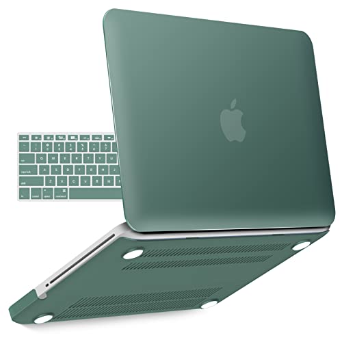 IBENZER Kompatibel mit MacBook Pro 13 Zoll Hülle A1278 Release 2012–2008, Kunststoff-Hartschale mit Tastaturabdeckung für Apple alte Version Mac Pro 13 mit CD-ROM, Midnight Green, P13MTGN+1 von iBenzer