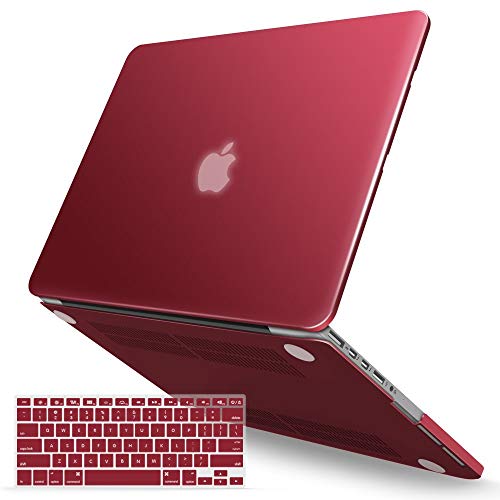iBenzer Laptopschutz, weicher Kunststoff, für alle MacBooks/ MacBook Air, 33,8 cm/ 27,9 cm/ MacBook Pro, 33 cm/ MacBook Retina, 33 cm/ 38,1 cm/ 30,5 cm rot weinrot Old Macbook Pro Non CD-ROM A von iBenzer