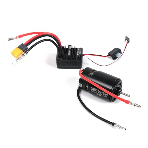 iBlivers 550 12T Brushed RC Motor mit 80A Waterproof Brushed ESC für RC Truck Crawler Panzer Autos Kompatibel mit ARRMA Granit Senton Axial Redcat HSP HPI Wltoys Kyosho HELION iBlivers 550 12T Brushed RC Motor mit 80A Waterproof Brushed ESC für RC Truck Crawler Panzer Autos Kompatibel mit ARRMA Granit Senton Axial Redcat HSP HPI Wltoys Kyosho HELION von iBlivers