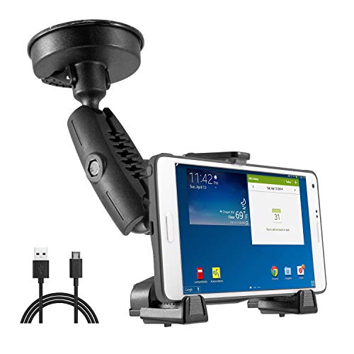 iBOLT xProDock NFC Bizmount – Handyhalterung mit robuster Saugnapf-Basis und 1,5 m USB-C-Kabel – für Ihre Windschutzscheibe, Armaturenbrett – für Telematische Pendler, Flotte, Autos, große LKWs, Vans von iBolt