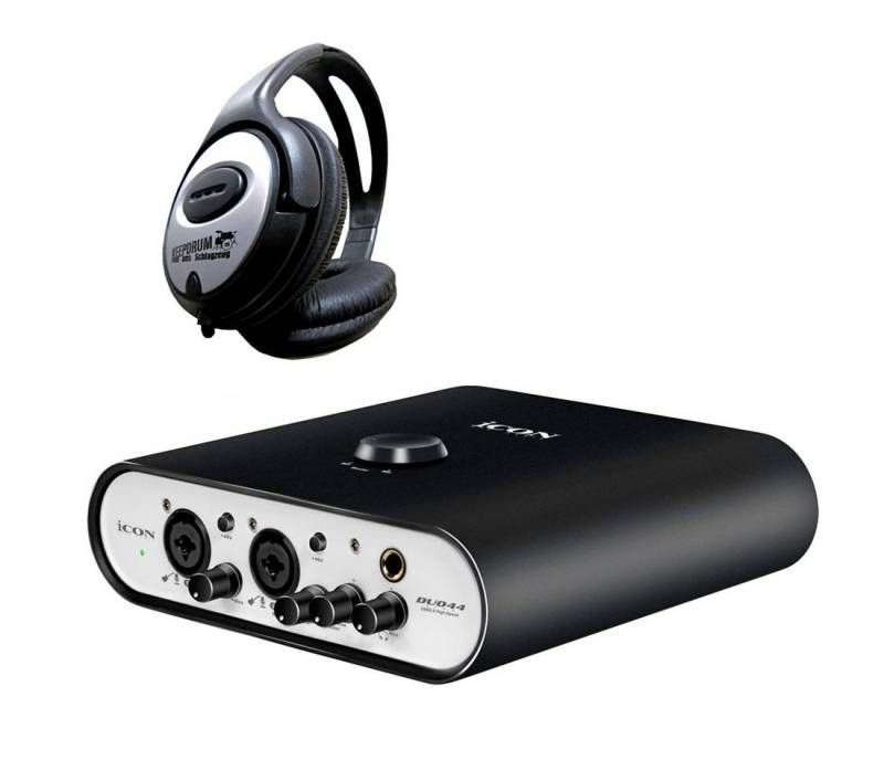 iCON Pro Audio Duo44 Dyna USB-Audio-Interface Digitales Aufnahmegerät (mit Kopfhörer) von iCON Pro Audio