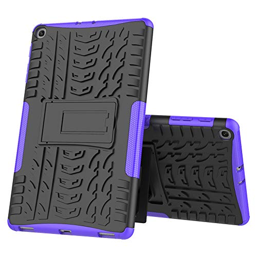 iChicTec Schutzhülle für Galaxy Tab A 10.1 2019 T515/T510 mit integriertem Ständer, stoßfest, strapazierfähig, für Samsung Galaxy Tab A 10.1 Zoll 2019 Tablet SM-T515 SM-T510 Violett violett von iChicTec