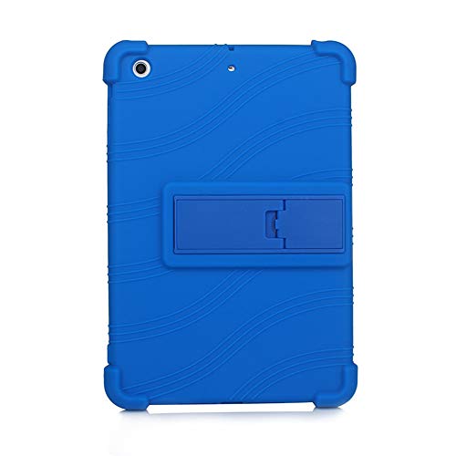 iChicTec Schutzhülle für iPad Mini 3/2/1 Weiches Silikon Anti-Rutsch Integrierter Kickstand Case Leichte Schutzhülle Blau blau von iChicTec