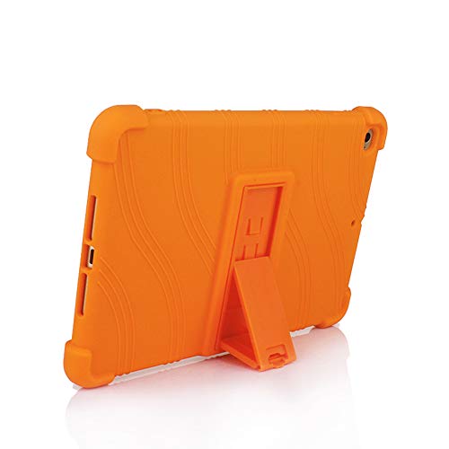iChicTec iPad Mini 5 Hülle 2019 / iPad Mini 4 7,9 Zoll Hülle leicht integrierter Ständer Cover Anti-Rutsch-Silikon-Schutzhülle Orange Orange von iChicTec