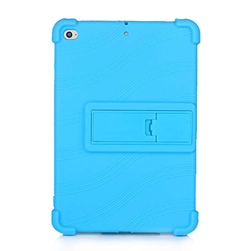 iChicTec iPad Mini 5 Hülle 2019 / iPad Mini 4 7,9 Zoll Hülle leicht integrierter Ständer Cover Anti-Rutsch-Silikon-Schutzhülle azurblau von iChicTec