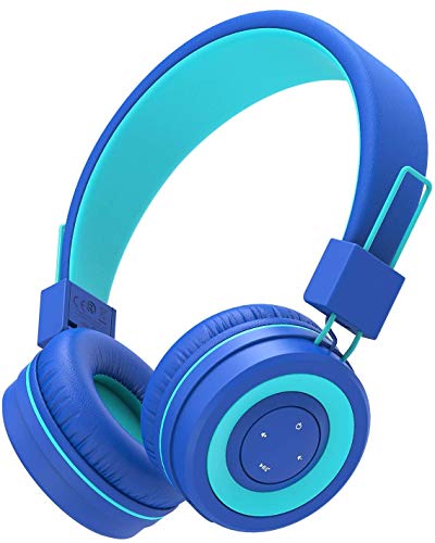 iClever Bluetooth Kinder Kopfhörer, Kopfhörer für Kinder mit MIC, Lautstärkeregler, Verstellbares Stirnband, Faltbar, Kinderkopfhörer am Ohr für Schule von iClever