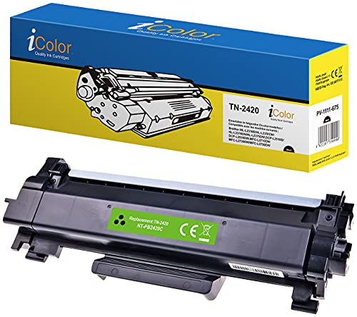 iColor Brother Mfc L2710dw: Kompatibler Toner für Brother TN-2420, schwarz (Brother HL L2350dw, Brother Mfc L2710dn, Drucker Patronen) von iColor