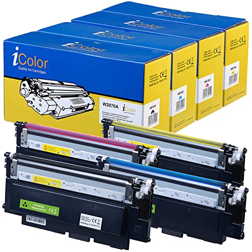 iColor Austausch-Toner-Kassette: Kompatibler Toner W2070A bis W2073A (für hp 117 bk, c, m, y) (Color Laser MFP 179fwg, FÜR HP, Tonerkartuschen, Kartuschen) von iColor