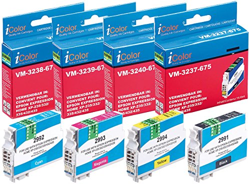 iColor Multipack für Epson: ColorPack für Epson (ersetzt T2996 / 29XL), BK/C/M/Y (Tintenpatronen Multipacks, Epson, kompatible Tintenstrahldrucker) von iColor