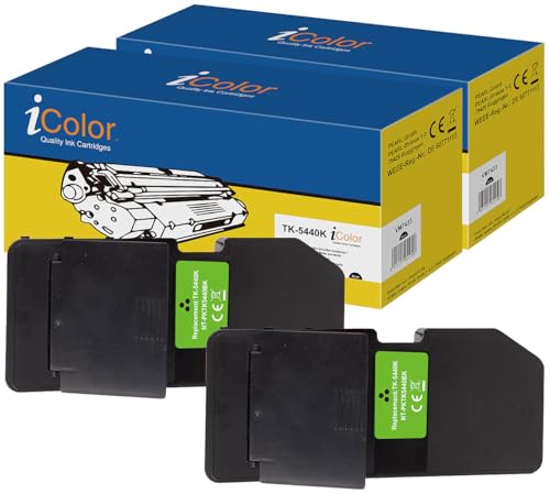 iColor Tonerkartuschen: 2er-Set Toner für Kyocera, ersetzt TK-5440K, schwarz, bis 5.600 Seiten von iColor