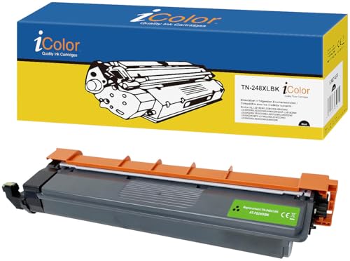 iColor Toner schwarz, ersetzt Brother TN-248XLBK, für bis zu 3000 Seiten (Druckerpatrone) von iColor