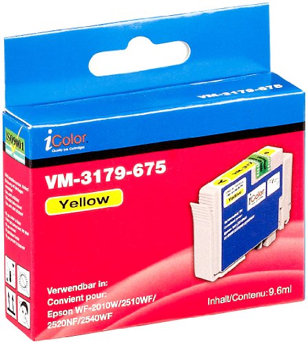 iColor kompatible Tintenpatronen für Tintenstrahldrucker, Epson: Patrone für Epson (ersetzt T1631 T1632 T1633 T1634/ 16XL), Yellow (Workforce) von iColor