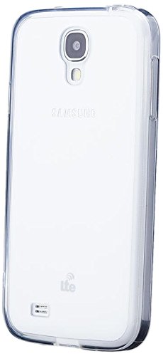 iCues Samsung Galaxy S4 | Bumper Case Klare Rückseite Weiss | [Display Schutzfolie Inklusive] Extra Leicht sehr Dünn Transparent Klarsichthülle Durchsichtig Klare Klarsicht Silikon Gel Schutzhülle Hülle Cover Schutz von iCues